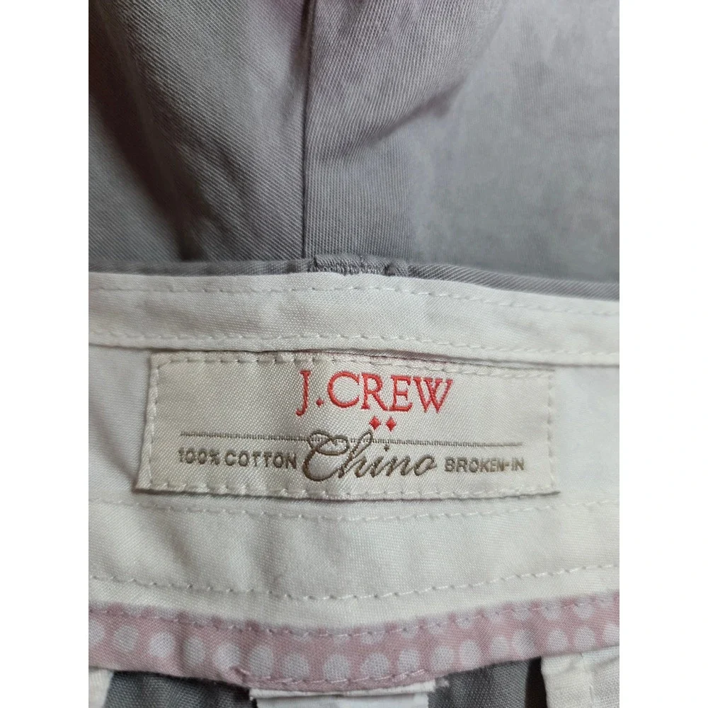 J. Crew Chino Shorts Womens 4‎ Cotton Broken-In Casual Everyday Gray
